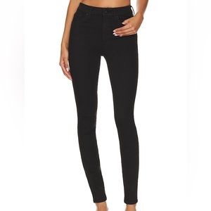 MOTHER High Waisted Looker Skimp in Lasting Impression Black